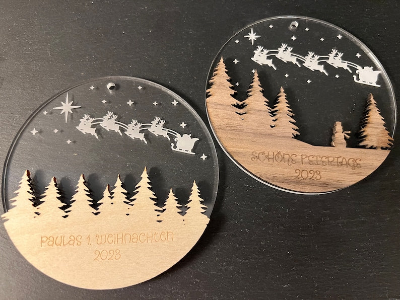 Personalisierter Weihnachtsbaumschmuck, Weihnachtsdeko