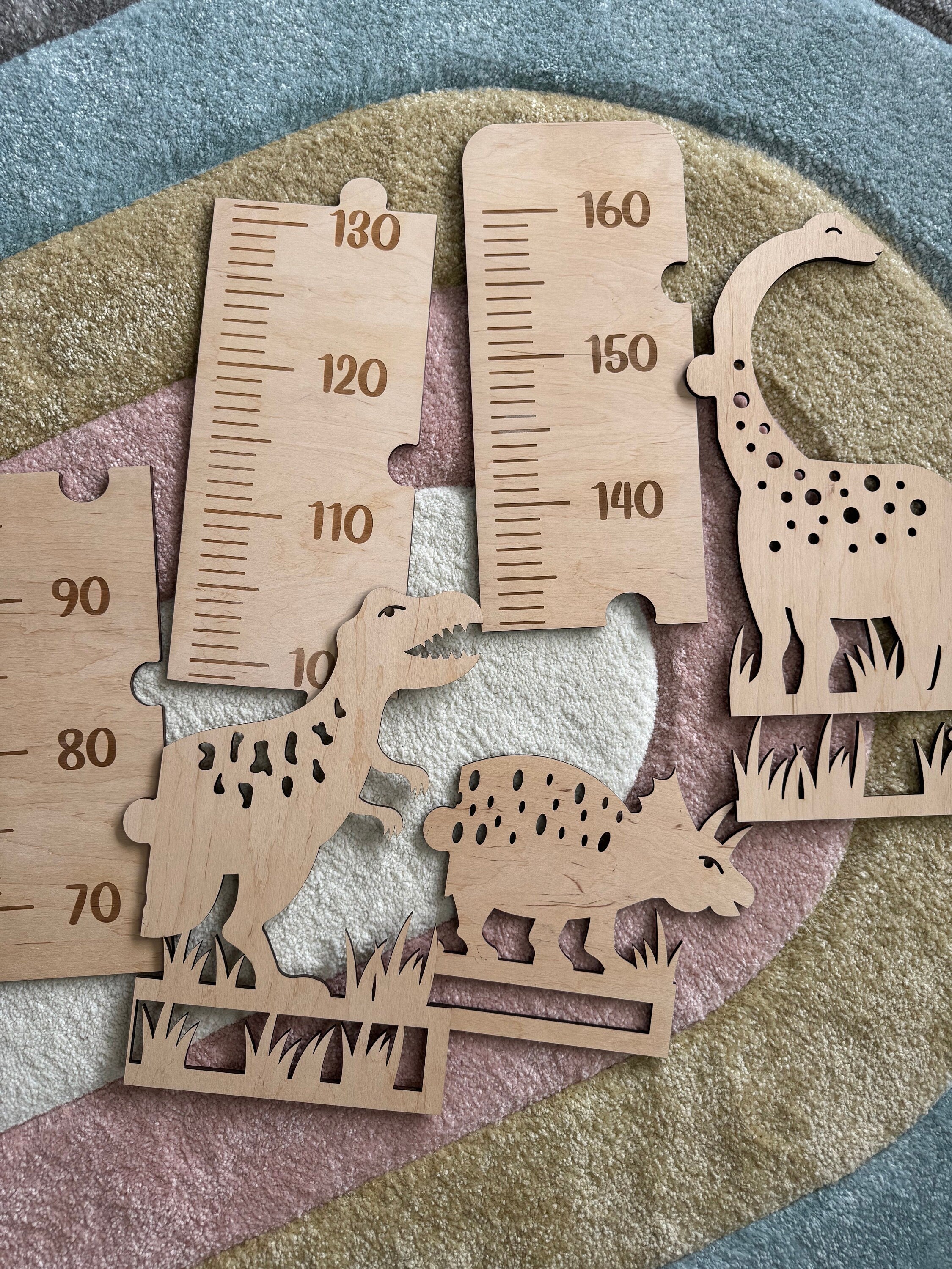 Personalisierte Messlatte Kinder Holz mit Namen, Wachstumsmesser Kinderzimmer Deko, Größenmesser Baby, Geschenk Geburt Taufe