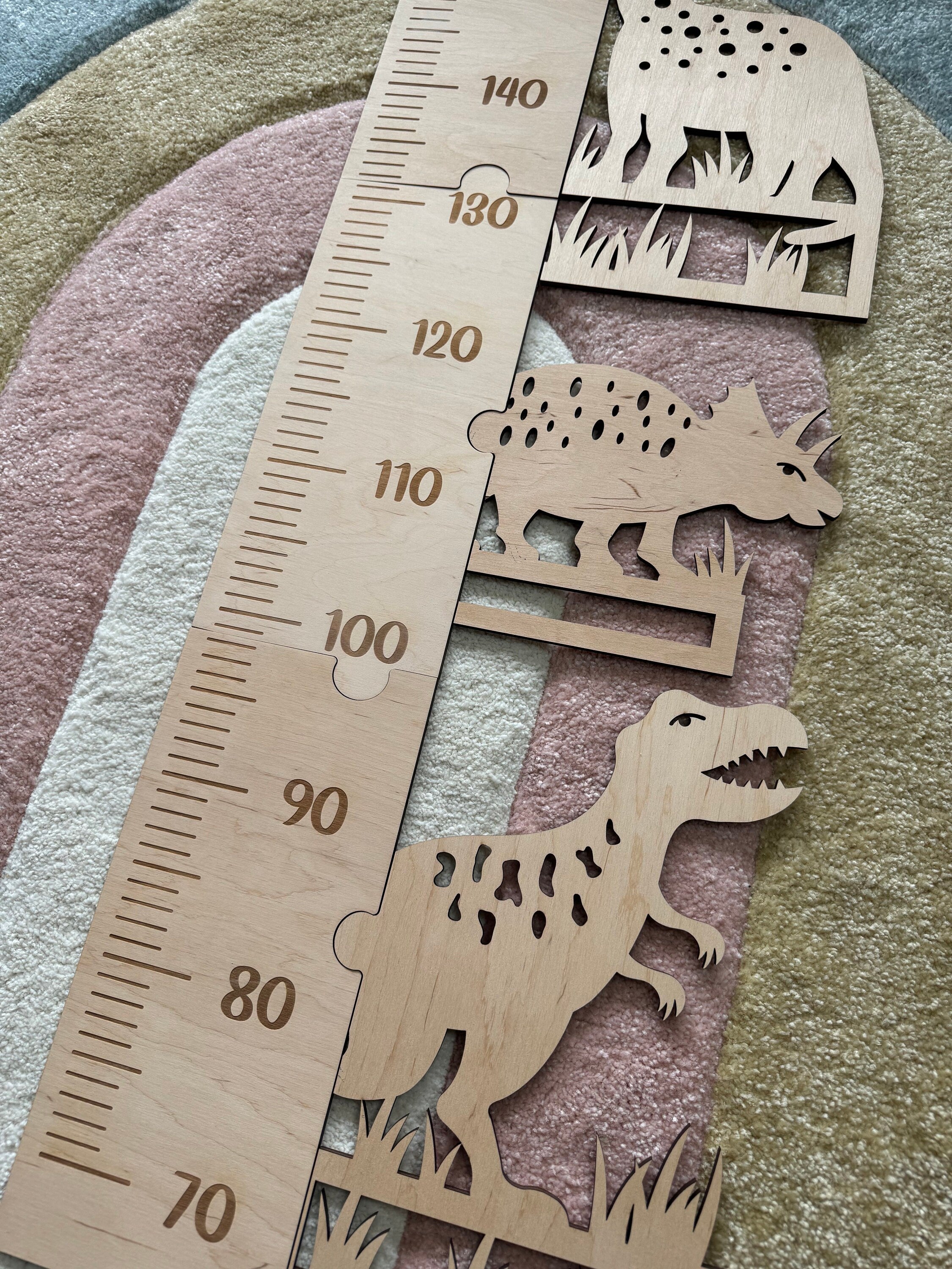 Personalisierte Messlatte Kinder Holz mit Namen, Wachstumsmesser Kinderzimmer Deko, Größenmesser Baby, Geschenk Geburt Taufe