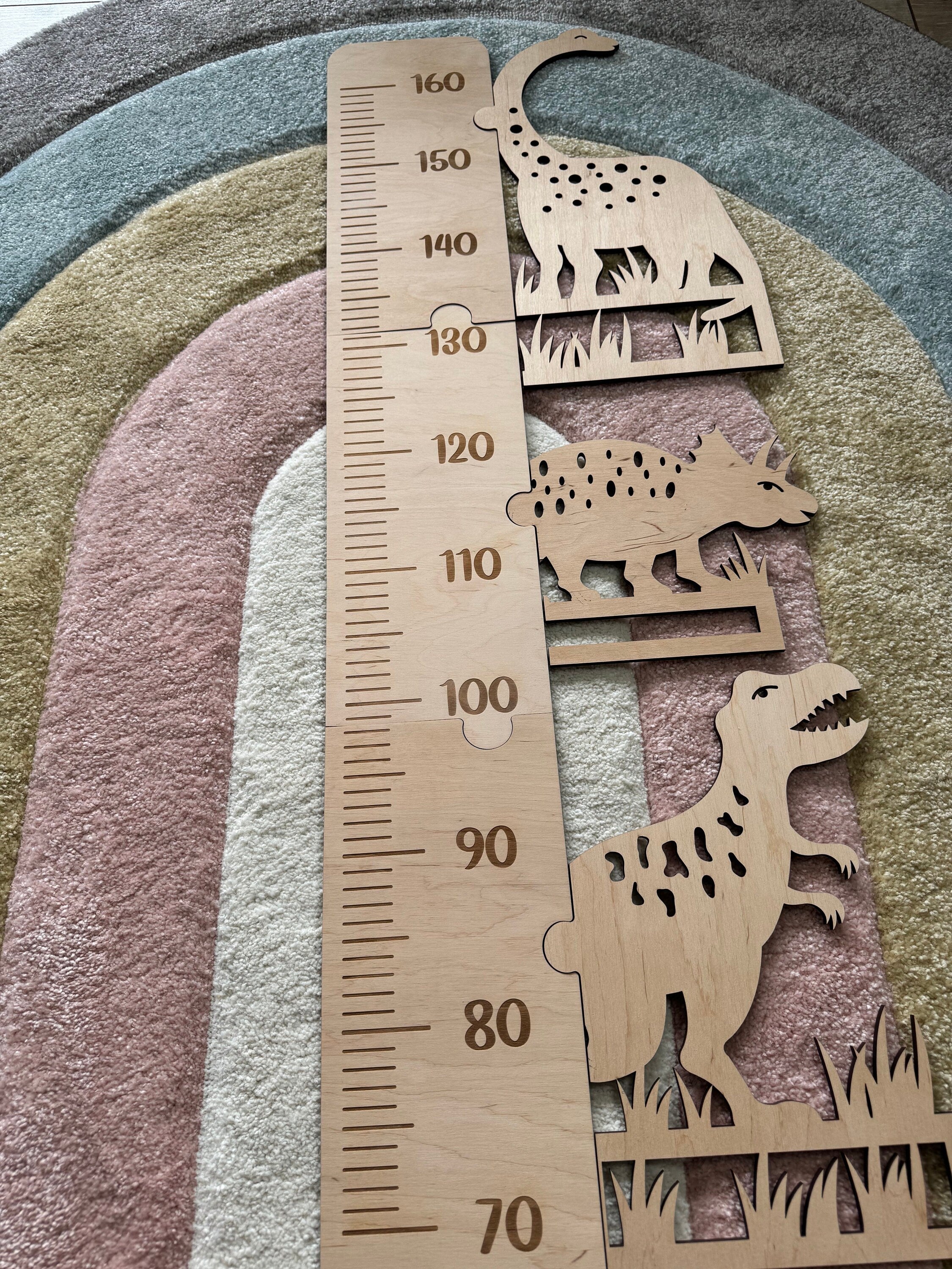 Personalisierte Messlatte Kinder Holz mit Namen, Wachstumsmesser Kinderzimmer Deko, Größenmesser Baby, Geschenk Geburt Taufe