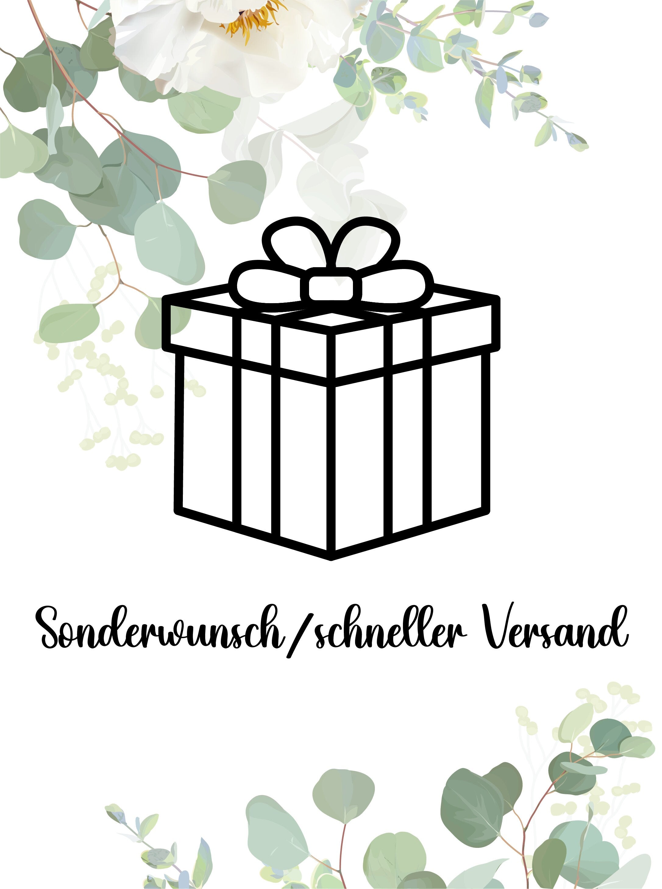 Aufpreis für einen Sonderwunsch, Bestellung vorziehen, Aufpreis für schnelleren Versand