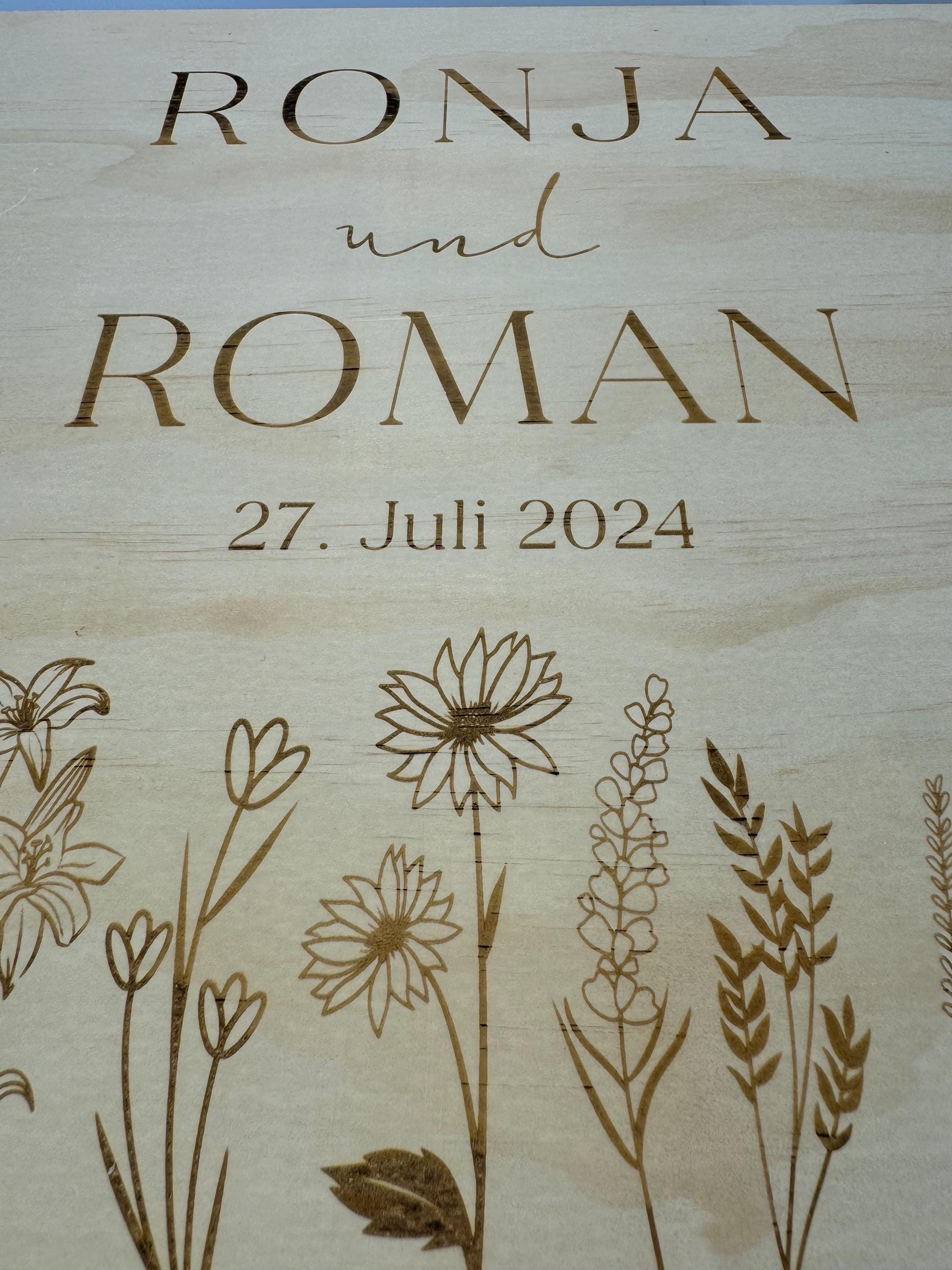 Hochzeitsgeschenk personalisiert, Erinnerungsbox aus Holz, personalisierte Kiste, Holzkiste, Aufbewahrung, Geschenk Hochzeit, Hochzeitspost