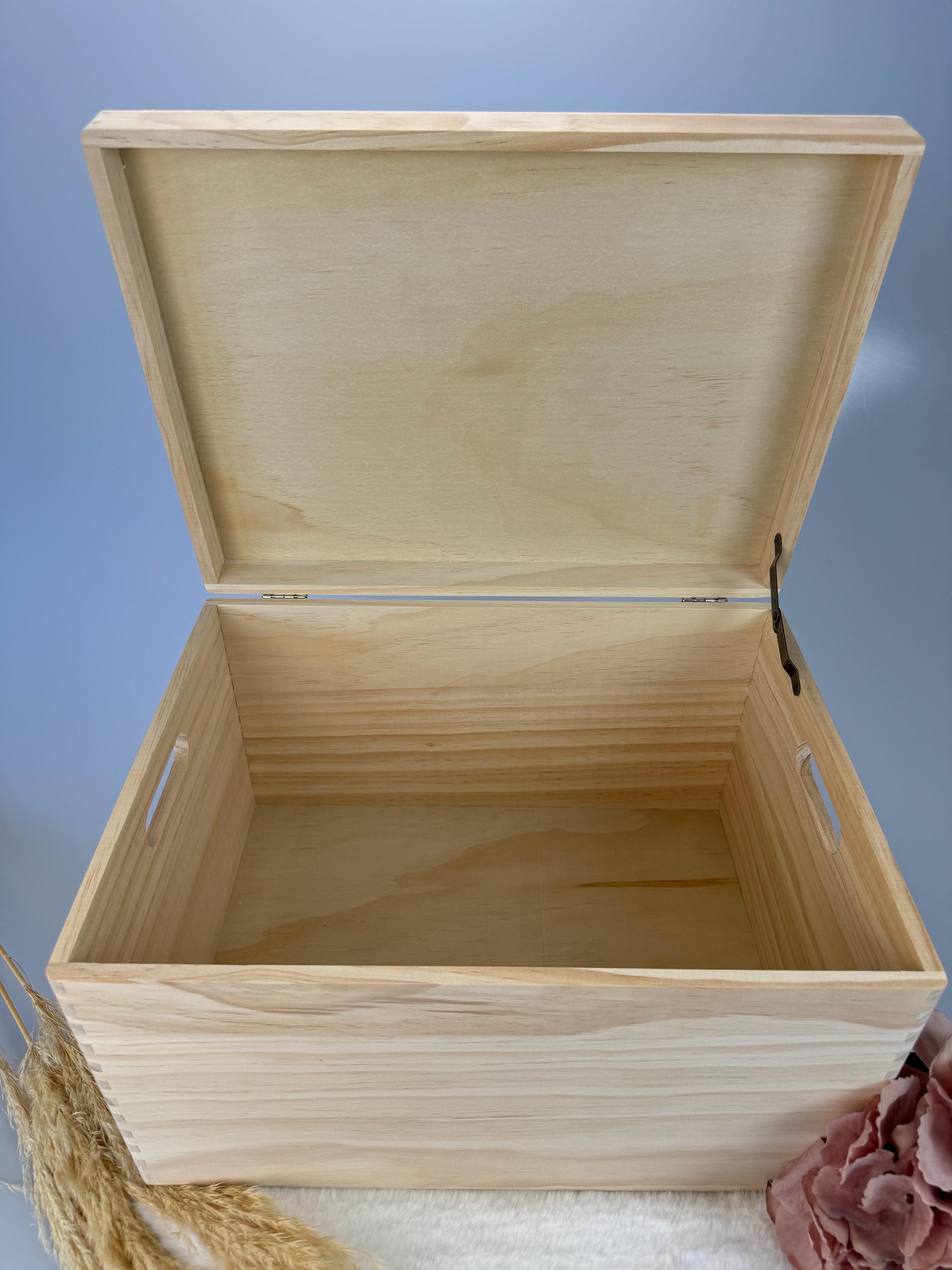 Hochzeitskiste personalisiert aus Holz mit Namen, Erinnerungsbox Hochzeit, Hochzeitspost Box, Hochzeitsgeschenk Brautpaar
