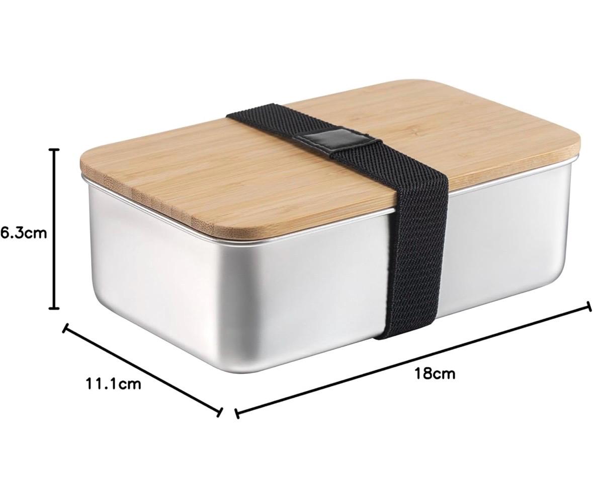 Brotdose personalisiert, Geschenk Brotbox, Bentobox mit Name, personalisierte Brotdose mit Gravur, Edelstahlbrotdose mit Bambusdeckel