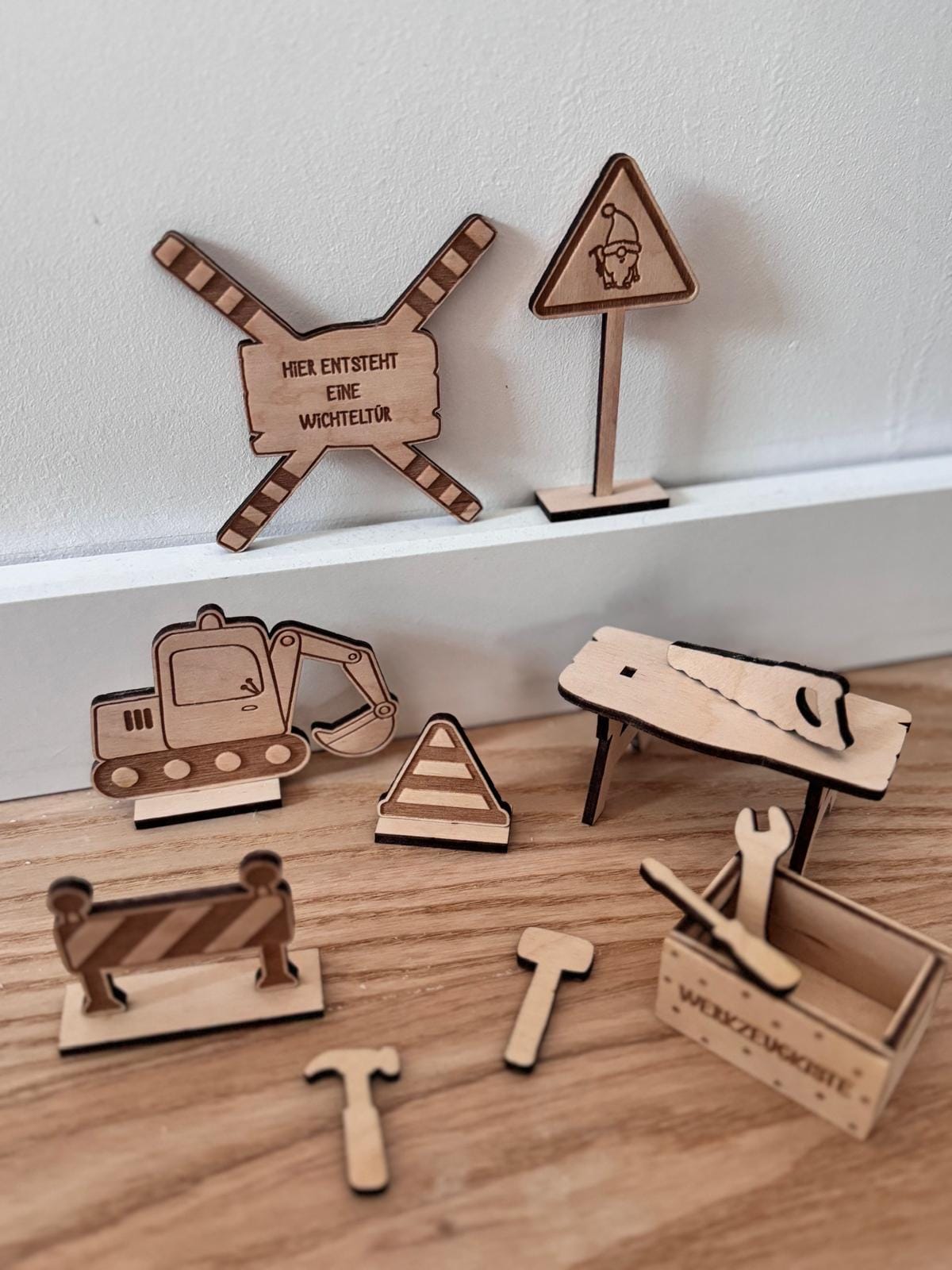 Wichtelset personalisiert mit Wichteltür & Zubehör, Wichtelhaus Weihnachten, Weihnachtswichtel Set, Wichteltür Komplettset Advent