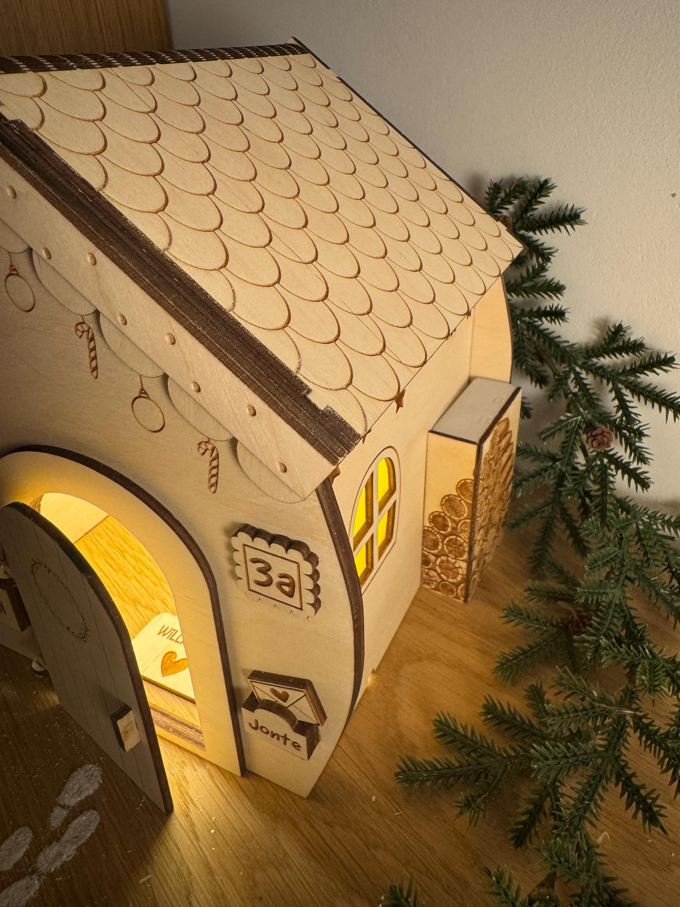 Wichteltür Wichtel Wichtelhaus personalisiert Weihnachtsdeko Adventszeit Wichtelkomplettset mit Licht Weihnachtszeit Gnome House