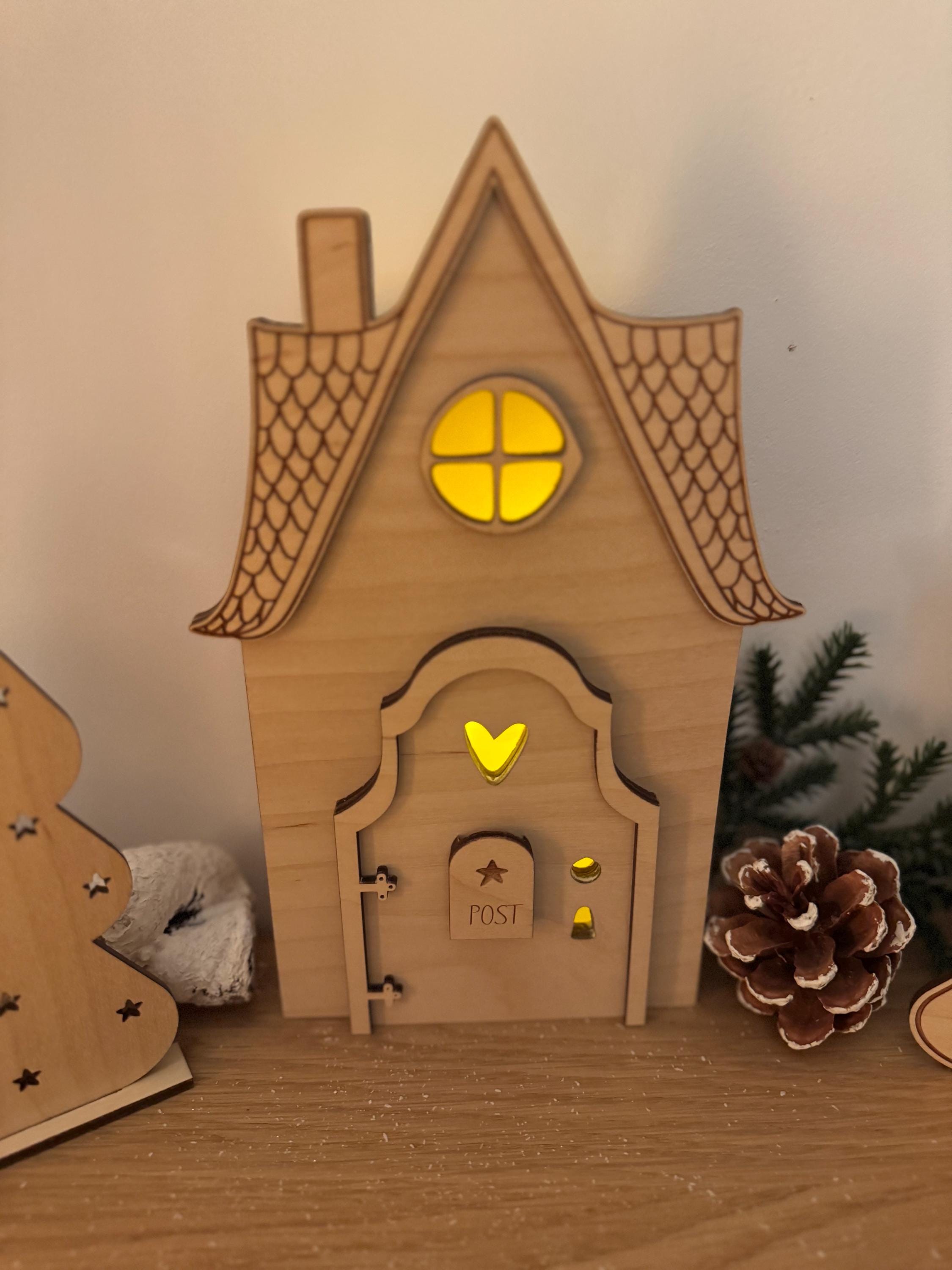 Wichteltür Wichtel Wichtelhaus personalisiert Weihnachtsdeko Adventszeit Wichtelkomplettset mit Licht Weihnachtszeit Gnome House