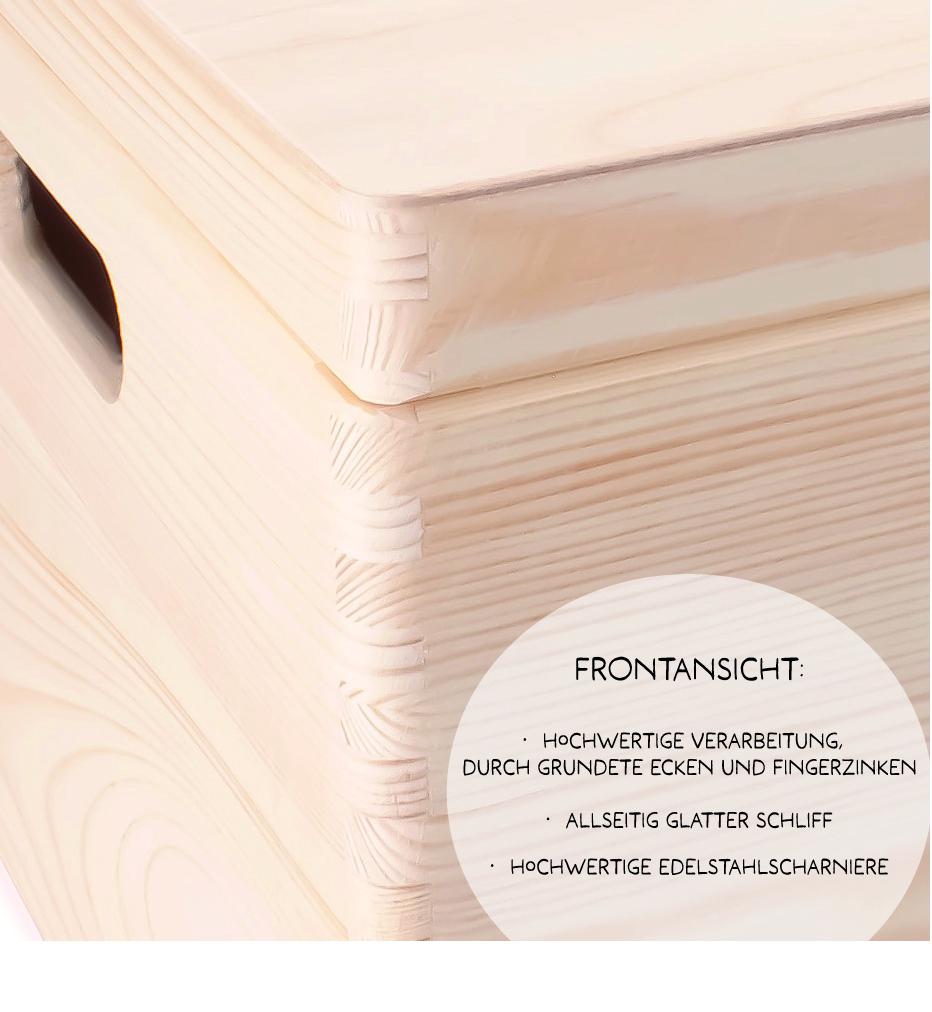 Personalisierte Baby Holz-Erinnerungsbox zur Geburt – Baby Namensbox mit Geburtsdaten – Geschenk zur Geburt oder Taufe