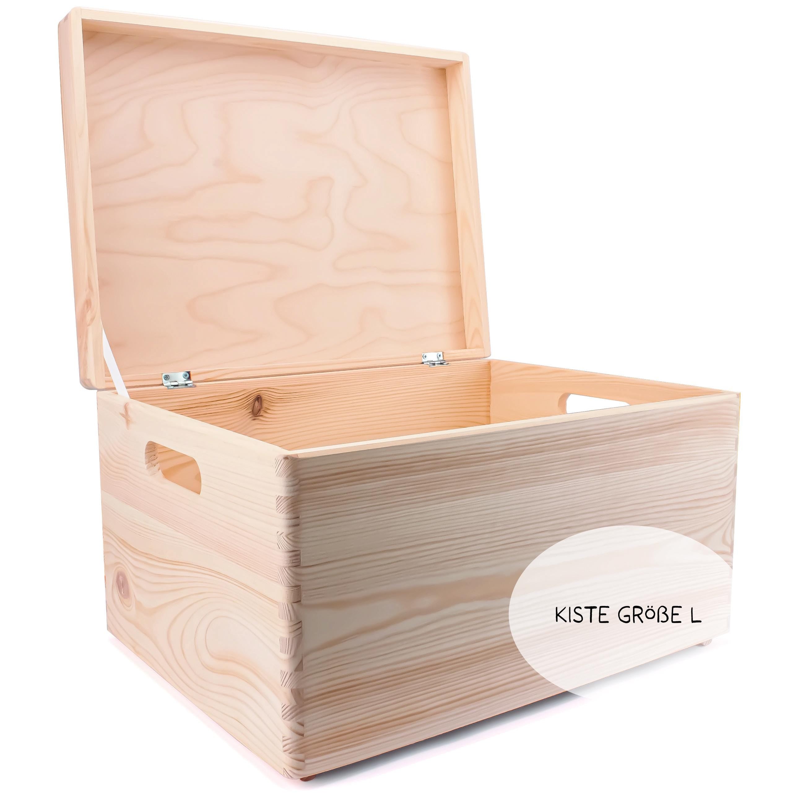 Erinnerungskiste Baby personalisiert  | Holzkiste mit Name & Geburtsdaten "Blumenwiese" | Geschenk zur Geburt oder Taufe