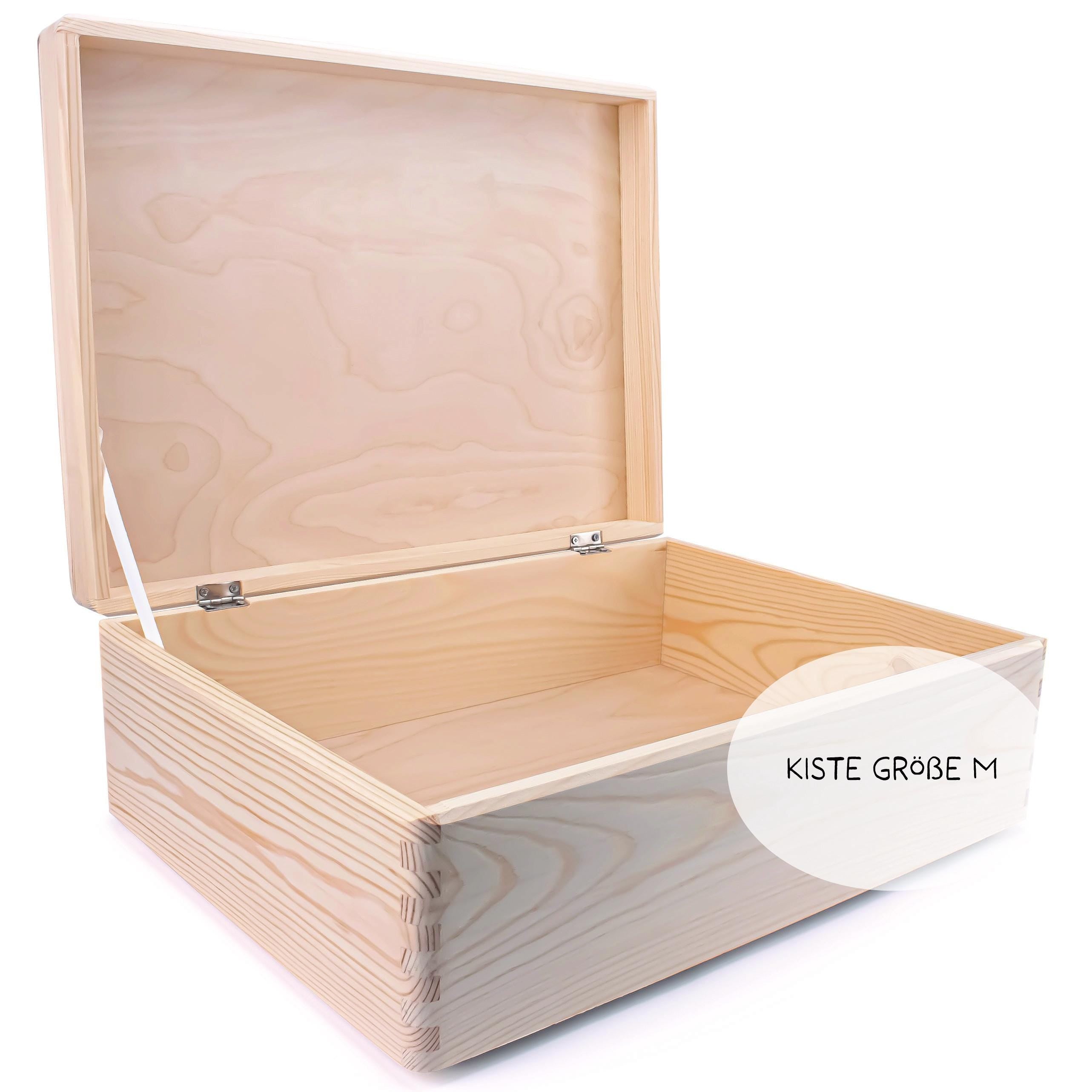 Erinnerungskiste Baby personalisiert  | Holzkiste mit Name & Geburtsdaten "Blumenwiese" | Geschenk zur Geburt oder Taufe