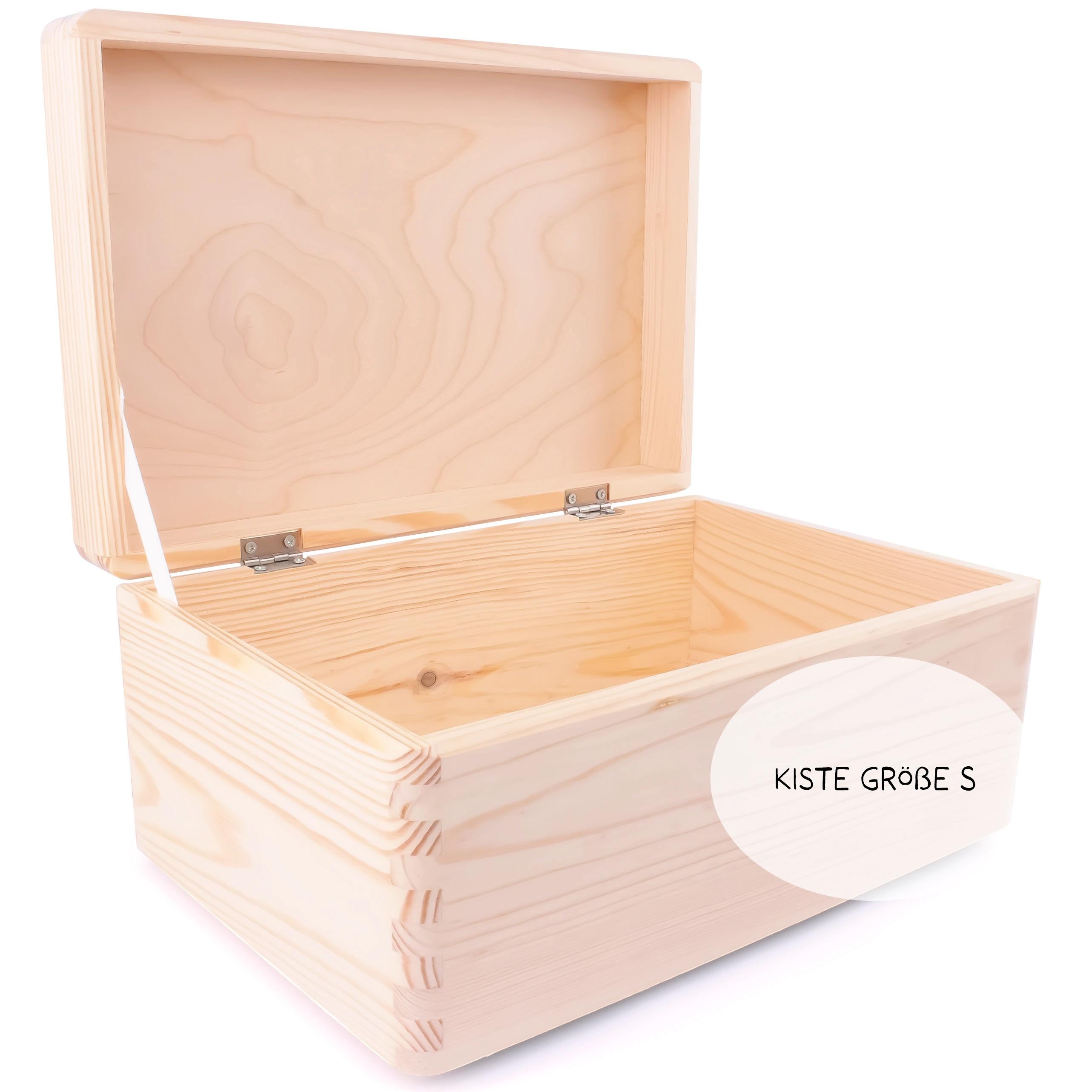 Personalisierte Baby Holz-Erinnerungsbox zur Geburt – Baby Namensbox mit Geburtsdaten – Geschenk zur Geburt oder Taufe
